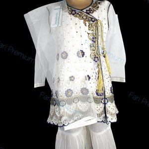 Girls Kids Embroidered Frock Gharara Outfit Pakistani/Indian 26" Bust 4-6 Years